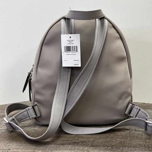 Kate Spade Dawn Medium Nylon Backpack Soft Taupe WKRU5913 NWT main image 9